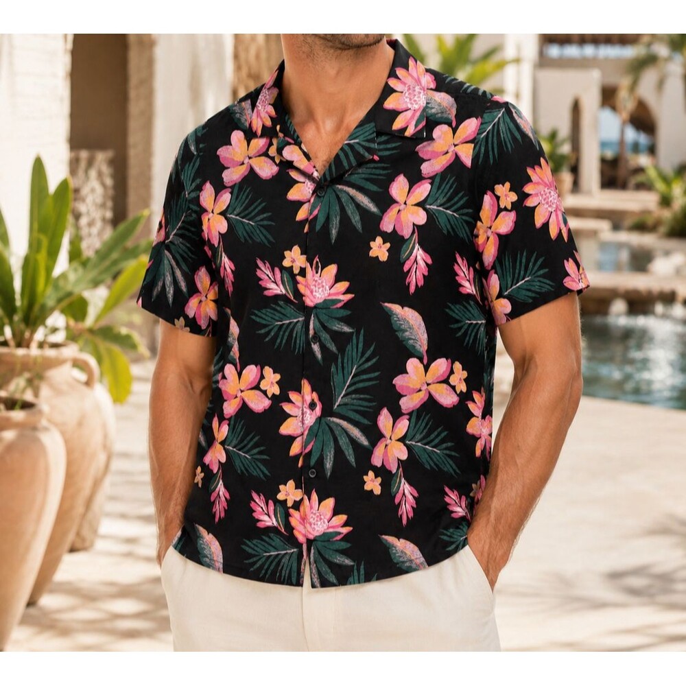 Bonobos Riviera Short Sleeves Men's Shirt Buttondown Floral Printed XS 289021